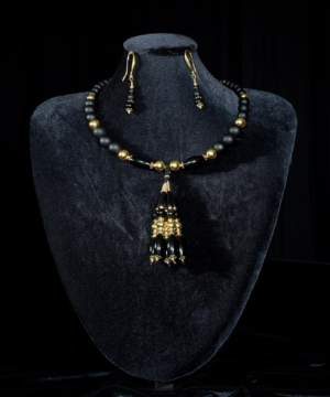 Onyx Tassel Jewelry Set