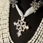 Ethiopian White Beaded Cross Jewelry Set