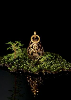 Layered Filigree Egg Chain Necklace Elegant Vintage