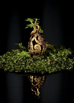 Layered Filigree Egg Chain Necklace Elegant Vintage