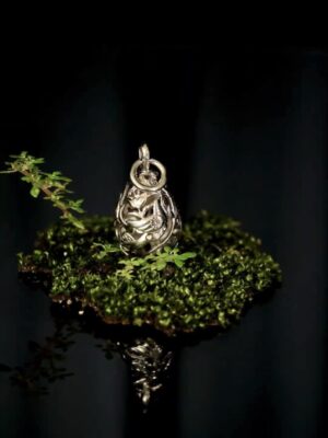 Layered Filigree Egg Chain Necklace Elegant Vintage
