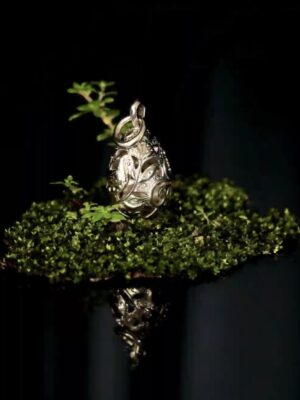 Layered Filigree Egg Chain Necklace Elegant Vintage