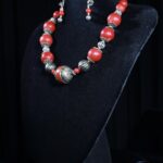 Coral Silver Elegant Multi-Layer Jewelry Set