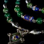 18K Malachite Lapis Statement Jewelry Set