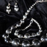 Polished Silver Sphere Elegant Jewelry Set