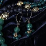 Green Agate Lava Stone Ethnic Jewelry Set