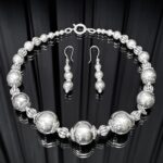 Vintage Silver Filigree Graduated Orb Jewelry Set