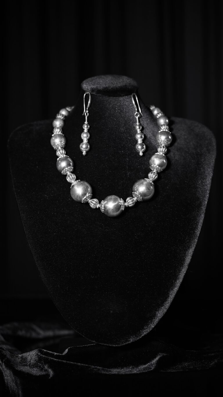 Antique silver set, 114 g — handmade jewelry by Frolov Jewels