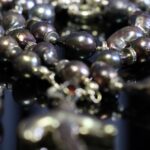 Dark Baroque Pearl Silver Cross Jewelry Set