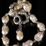 White Baroque Pearl Pendant Earring Set
