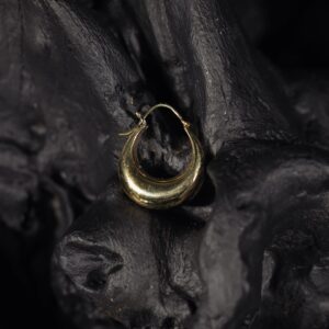 Chunky Polished Gold Hoop Earings