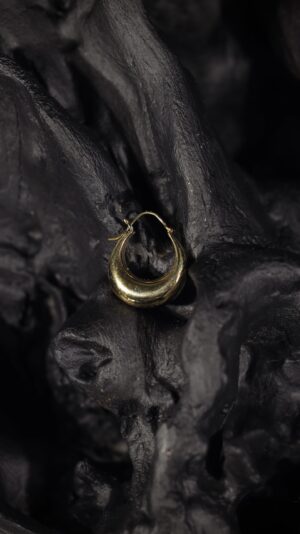 Chunky Polished Gold Hoop Earings