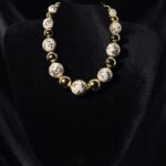 Ivory Bead Gold Necklace