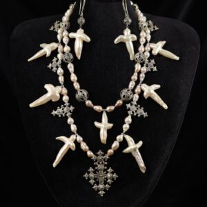 Cross Pearl Jewelry Set