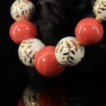 Crimson Coral Folk Cross Choker Necklace