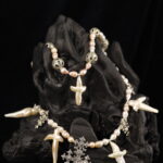 Blush Pearl Silver Crucifix Heritage Necklace Set