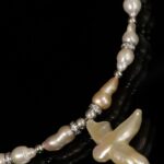 Midnight Baroque Pearl Silver Totem Choker Set