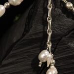 Midnight Baroque Pearl Silver Totem Choker necklace