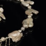 White Baroque Pearl Fringe Statement Set