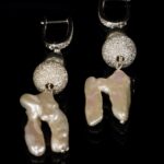 White Baroque Pearl Fringe Statement Set