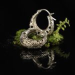 Antique Silver Hutsul Filigree Hoop Earings