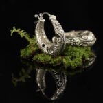 Antique Silver Hutsul Filigree Hoop Earings