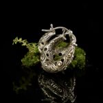 Antique Silver Hutsul Filigree Hoop Earings