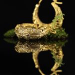 Antique Gold Hutsul Filigree Hoop Earings