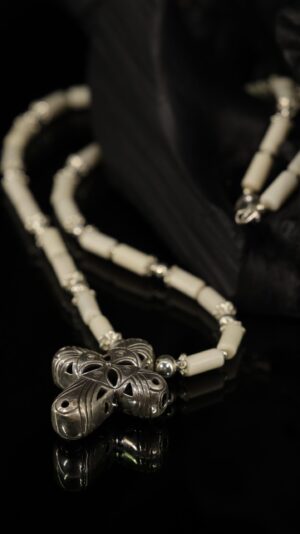 Midnight Keshi Pearl Tassel Necklace Set