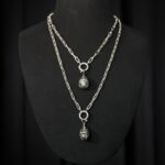 Layered Filigree Egg Chain Necklace Elegant Vintage