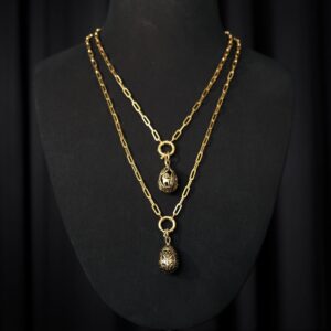 Layered Egg Chain Necklace