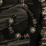 Lava Stone Silver Filigree Statement Necklace