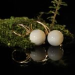 White Pearl Gold Filigree Statement Jewelry Set