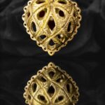 Vintage Gold Filigree Heart Shape Necklace