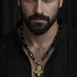 Black Onyx Cross Necklace — handmade jewelry by Frolov Jewels
