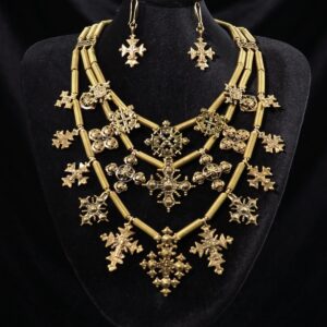 Ethiopian Gold Cross Necklace — handmade jewelry by Frolov Jewels