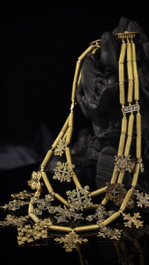 Ethiopian Gold Cross Necklace — handmade jewelry by Frolov Jewels (view 3)