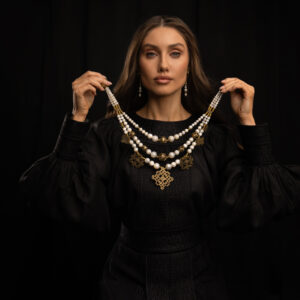 Ethiopian Ivory Cross Necklace — handmade jewelry by Frolov Jewels (view 2)