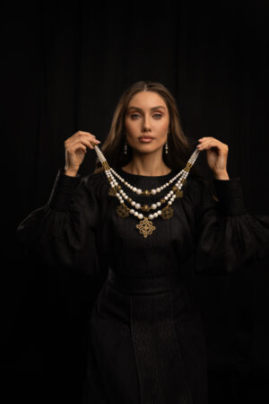 Ethiopian Ivory Cross Necklace — handmade jewelry by Frolov Jewels (view 2)