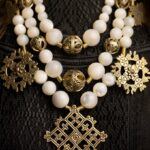 Ethiopian Ivory Cross Necklace — handmade jewelry by Frolov Jewels (view 3)