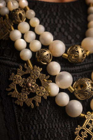 Ethiopian Ivory Cross Necklace — handmade jewelry by Frolov Jewels (view 4)