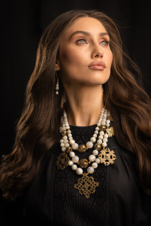 Ethiopian Ivory Cross Necklace — handmade jewelry by Frolov Jewels (view 5)