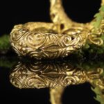 Gold-plated brass earrings — handmade jewelry by Frolov Jewels (view 2)