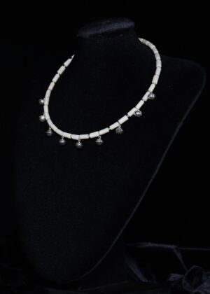 Ivory Bone Charm Choker set — handmade jewelry by Frolov Jewels (view 2)