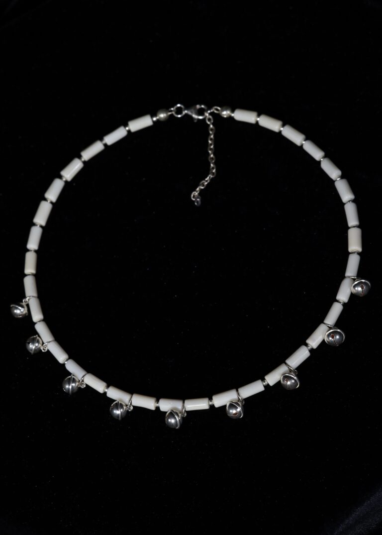 Ivory Bone Charm Choker set — handmade jewelry by Frolov Jewels (view 3)