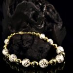 Ivory Floral Bead Gold Statement Necklace