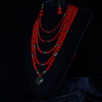 Red Coral Heart Necklace — handmade jewelry by Frolov Jewels (view 2)