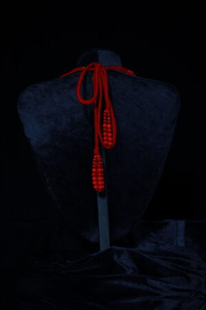 Red Coral Heart Necklace — handmade jewelry by Frolov Jewels (view 3)