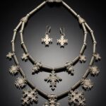 Silver-plated brass zgarda set — handmade jewelry by Frolov Jewels
