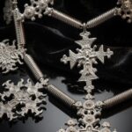 Silver-plated brass zgarda set — handmade jewelry by Frolov Jewels (view 2)